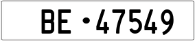 Trailer License Plate